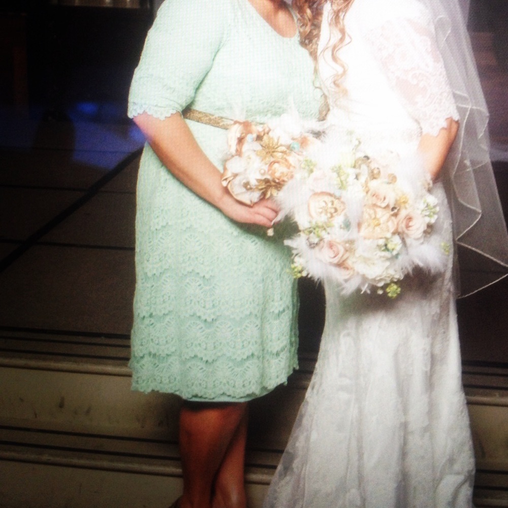 Dainty Jewel Mint Lace Boutique Dress